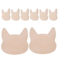 thumbnail image 2 of 8 piezas de recortes de madera para manualidades, rodajas de madera, recortes de cabezas de animales sin pintar, recortes sin pintar, recortes de madera para modelar cabezas de animales, 2 of 8