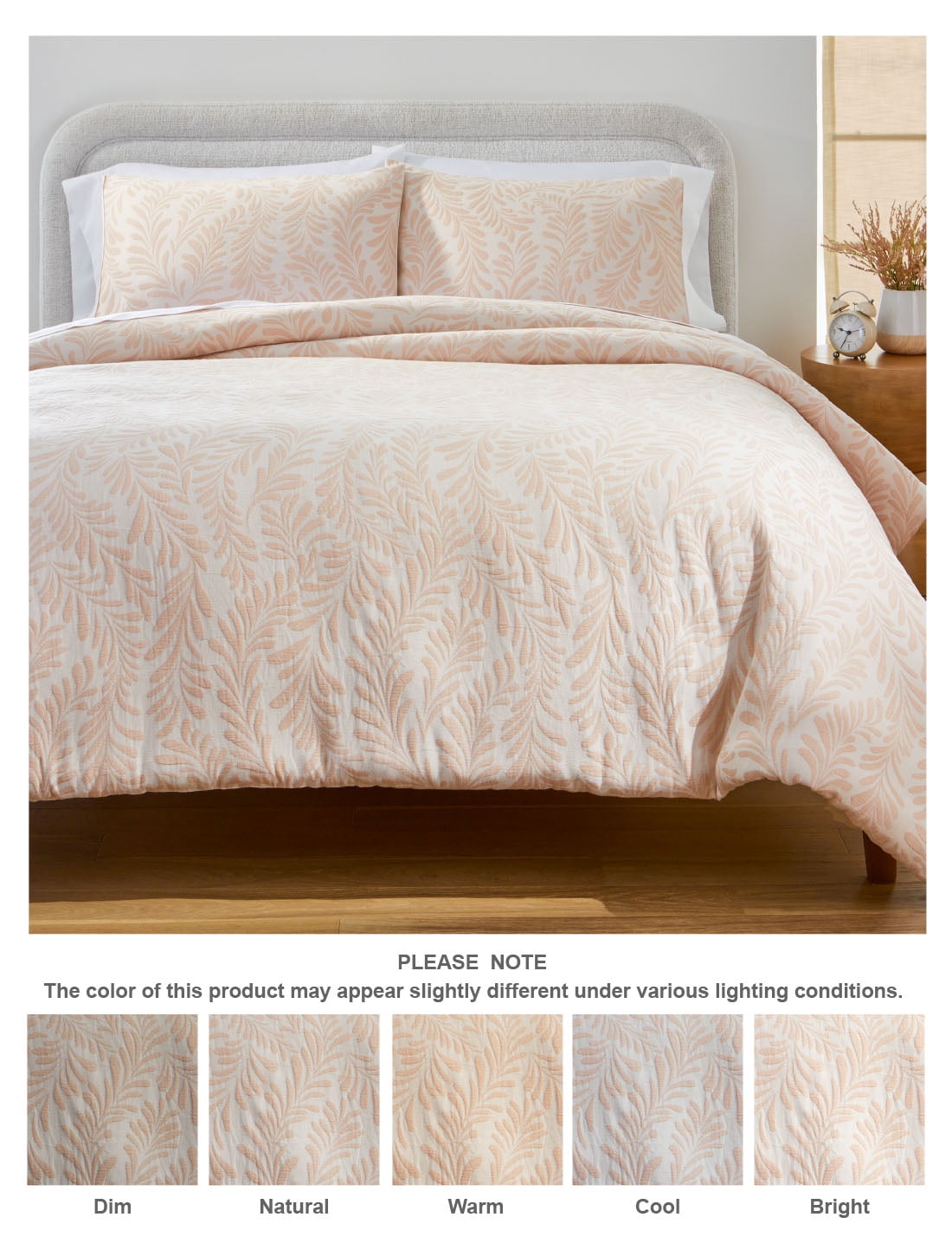 Better Homes & Gardens Botanical 3-Piece Comforter Set, Blush, Full Queen, All Ages