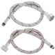 thumbnail image 1 of Conector de grifo de cocina y baño largo de 2 piezas, manguera trenzada de suministro, conector flexible para fregadero de cocina, extensión de línea de suministro de agua trenzada de acero inoxidable, 1 of 7