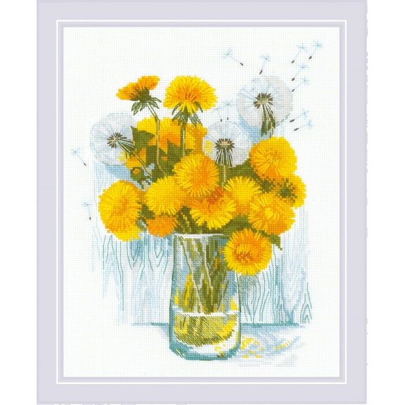RIOLIS Counted Cross Stitch Kit 9.5"X11.75"-Sunny Dandelions