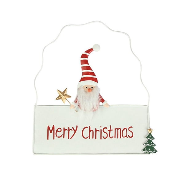 De Navidad Feliz Navidad Hierro Forjado Santa Claus Bendición Letras Colgante Árbol De Navidad Colgante Fiesta De Vacaciones Decoración matsuzay HA045215-02