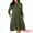 Army Green, variant on DARING DIVA Casual Long Sleeve Tiered A-Line Swing Dress S Army Green