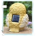 thumbnail image 4 of Ewer - Estatua de búho con energía solar para decoración de jardín, decoración al aire libre con energía solar, estatua de animal, estatua de decoración LED para patio, césped, patio, decoración de patio trasero, estanque, decoración de luz de paisajismo Ormromra WMPH-1557-1, 4 of 7