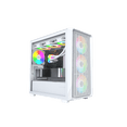 thumbnail image 7 of MONTECH X5M- Micro ATX Gaming PC Case, High Airflow, 4x120mm ARGB Fans Pre-installed, Glass Side Panel, Carbon Fiber Print Accents, White, 7 of 7