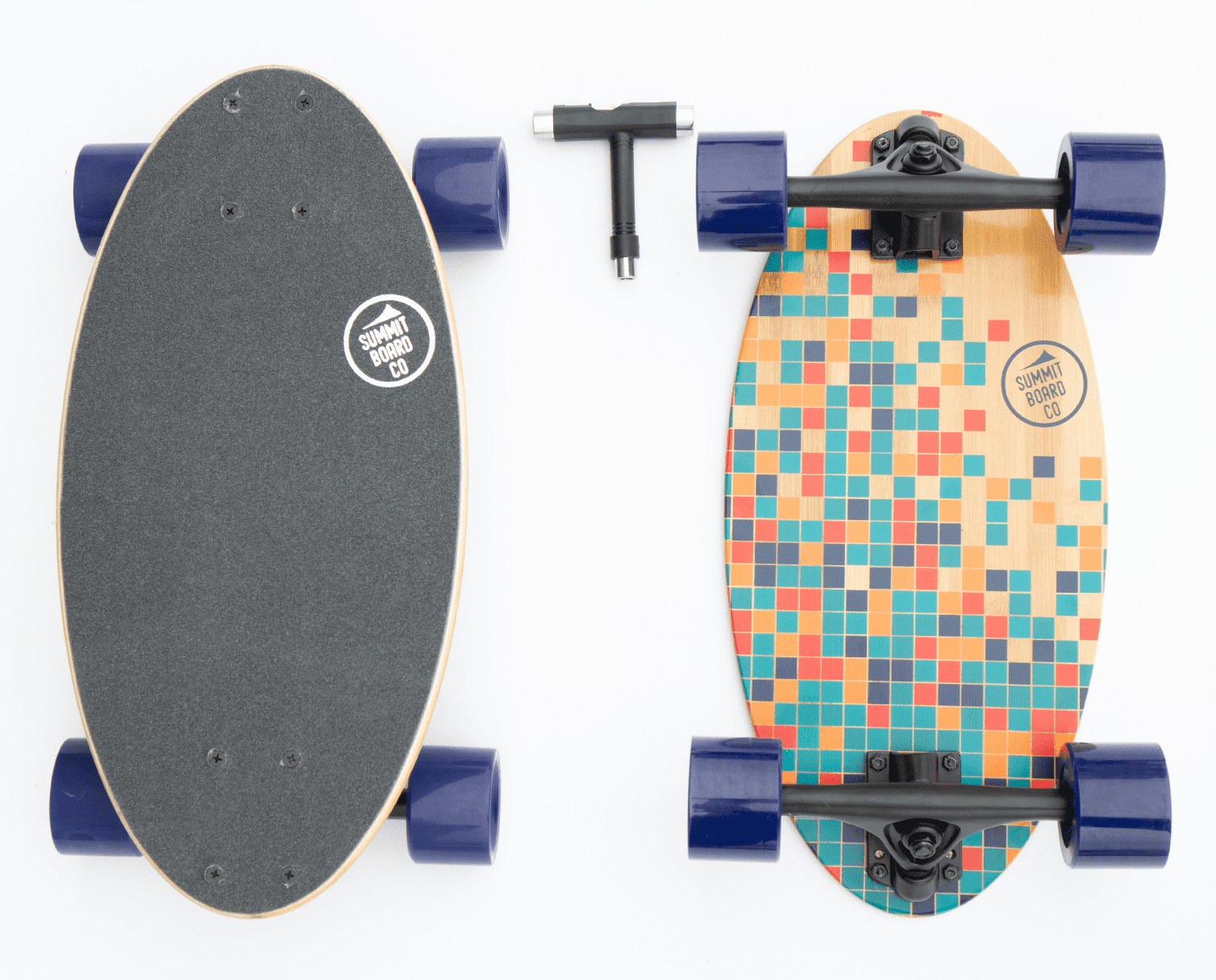opladen Rose kleur volwassen Summit Board Short Longboard - Pixels Style Cruiser Skateboard - Walmart.com
