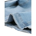 thumbnail image 6 of INSPIRE CHIC Women's Button Down Collarless Long Sleeve Cropped Denim Jacket M Light Blue, 6 of 8