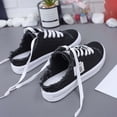 thumbnail image 6 of EliteGoogv Womens Mule Sneakers Canvas Slip On Shoes Low Top Flat Walking Shoes For Women Distressed Frayed Edge Lace Up Loafers Casual Footwear US: 8.5 Black, 6 of 9