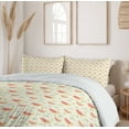 thumbnail image 5 of Ambesonne Rooster Duvet Cover Sets, Easter Hens and Flower, 2-King, Ivory Pink, 5 of 6