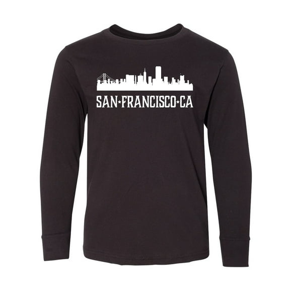 Inktastic San Francisco California Skyline Ca Cities Long Sleeve Youth T-Shirt