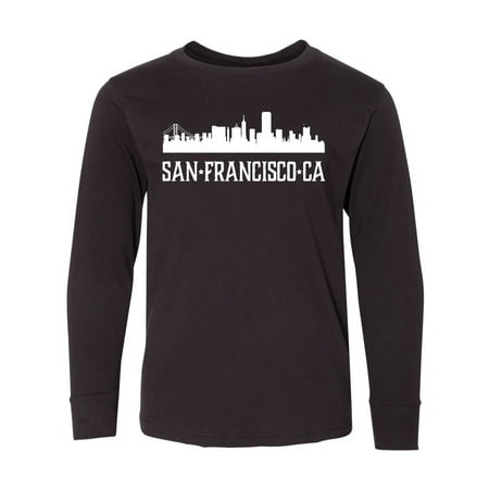 Inktastic San Francisco California Skyline Ca Cities Long Sleeve Youth T-Shirt