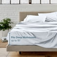 thumbnail image 6 of Bare Home Premium 1800 Collection Dual Pocket 3-Piece Bed Sheet Set, Twin, White, 6 of 10