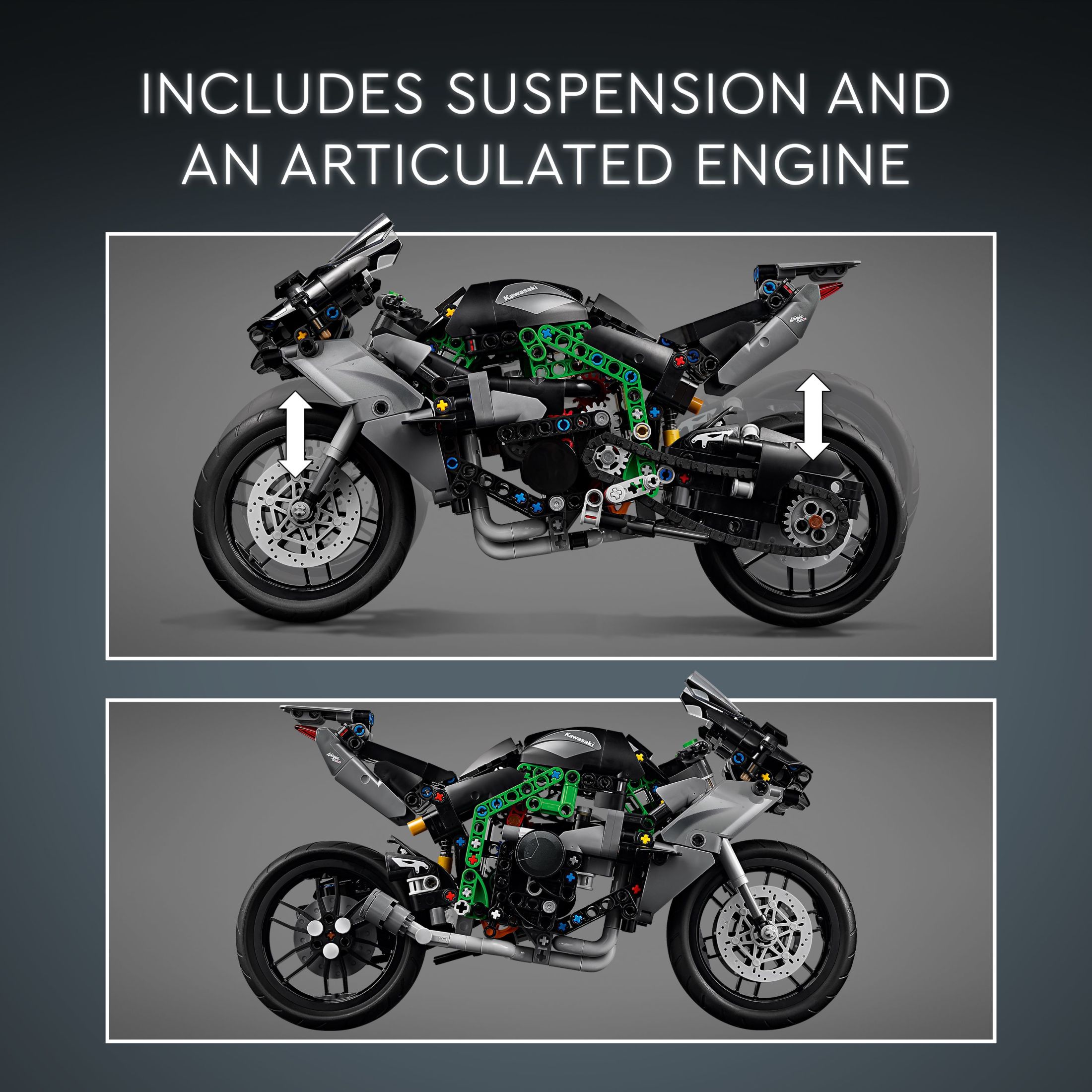 LEGO Technic Kawasaki Ninja H2R Motocicleta de Juguete para Construir y Exhibir, Decoración para Habitación de Niños, Set de Construcción Coleccionable para Niños y Niñas de 10 Años en Adelante, Kit de Modelo a Escala para Juego Independiente, 42170 4