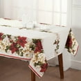 thumbnail image 2 of Kashi Home HolidayTablecloth Printed Christmas Table Décor for Holidays, Gathering, Buffet Table, Parties - Gift 70 Round, 2 of 4