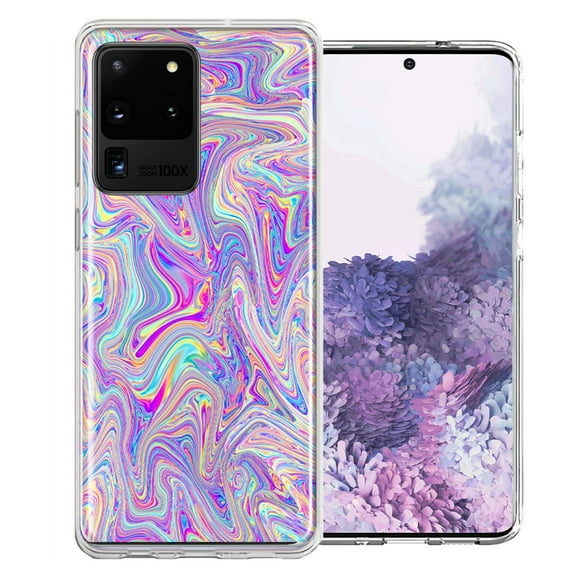 MUNDAZE For Samsung Galaxy S20 Ultra Paint Swirl Design Double Layer Phone Case Cover