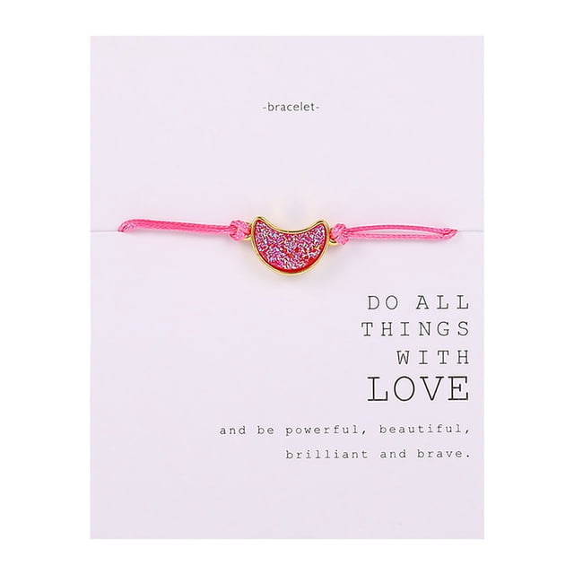 Fiudx Pulsera de Tarjeta para Mujer, Pulsera Europea con Tarjeta de Bendición para Maestras, Pulsera con Cadena, Pulsera Diy