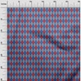 thumbnail image 2 of oneOone Cotton Poplin Grayish Blue Fabric Argyle Check Sewing Material Print Fabric By The Yard 42 Inches Wide, 2 of 4