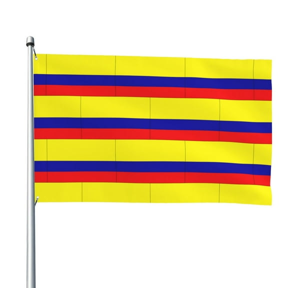 Colombian Flag 4x6 Feet Flag Polyester Double Stitched With Grommets For Outdoor Indoor Decor