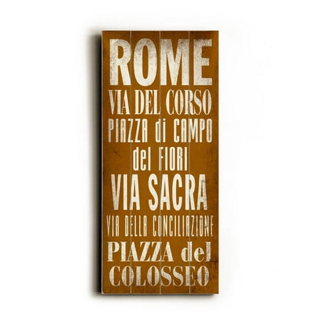 Artehouse LLC Rome Transit by Cory Steffen Textual Art Plaque