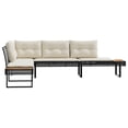 thumbnail image 3 of vidaXL Garden Sofa Black and Cream White, 3 of 5