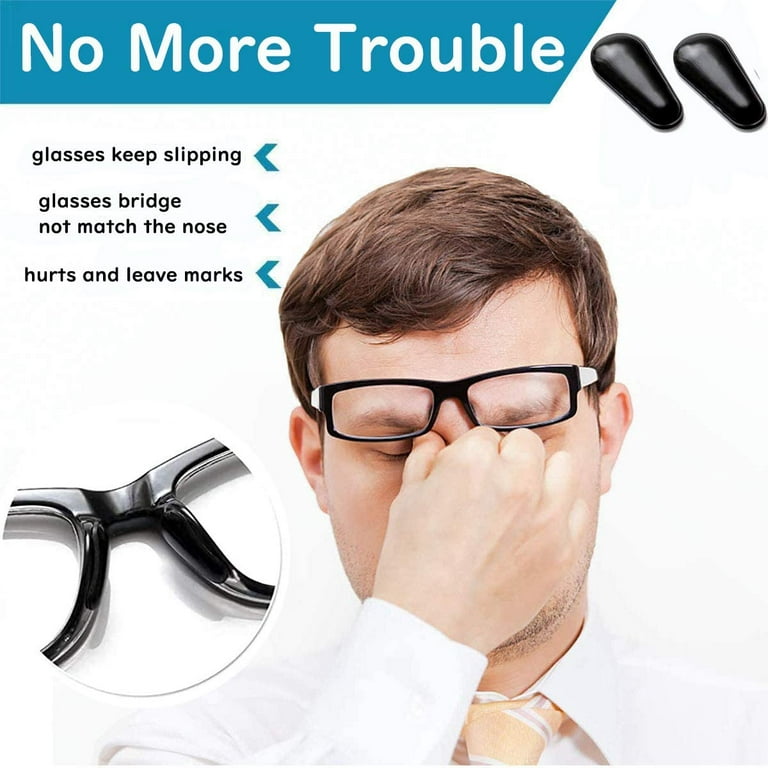 Soft Silicone Nose Pads for Eyeglasses - Replacement Nosepads - Nose Pads  for Glasses - Stick on Nosepads