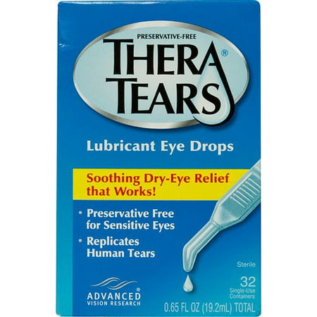 Thera larmes gouttes oculaires lubrifiantes à usage unique contenants 002 Fl Oz 32 Ct