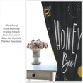 thumbnail image 5 of Honeycomb Curtains, Orange Honeycomb Bee Pattern Honeycomb Lettering Black Background, Boy Girl Teen Bedroom Kitchen Window Trim Curtains, 2 Panel Set, 42x54 in., 5 of 6