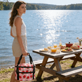 thumbnail image 3 of Numjaw Casserole Carrier for Hot or Cold Food, 12.8'' Double Decker Round Insulated Casserole Carrier Storage Bag with Carry Handles, for Trip, Party, Picnic,Floral#5, 3 of 7