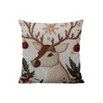 thumbnail image 1 of Cubiertas de Almohada de Navidad Cubierta de Cojín de Navidad Decoración de Vacaciones Sofá Decoración de Lino Cojín de Casa Sofá Decoración de Vacaciones Cubierta de Cojín 45x45cm, 1 of 6