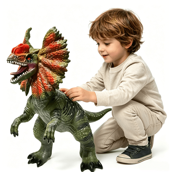 Large Dinosaur Toys- 29" Dilophosaurus Soft Dinosaur Toys for Kids 3-5, Big Inflatable Dino for Boys Girls, Toddler Party Favors Birthday Gifts