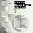 thumbnail image 4 of Greenco 5 Tier Wall Mount Corner Shelves Natural Finish, 4 of 5