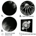 thumbnail image 3 of Designart "Minimalist Black And White Dandelion" Dandelion Floater Framed Wall Decor, 3 of 5