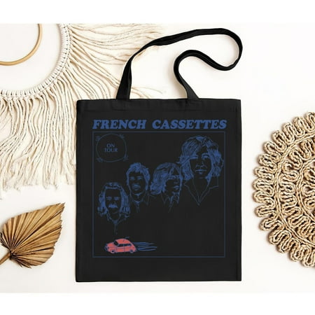 vintage French Cassettes On Tour 2024 Merch With Tour Dates List Tote Bag-TH19154