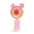 thumbnail image 2 of Votnto Cute Mickey Ear Handheld Mini Fan, USB Rechargeable 3-Speed Portable Fan with Base (Blue/Pink/White/Coffee), 2 of 6