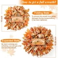 thumbnail image 5 of Waipfaru Fall Wreath for Front Door,20inch Autumn Mesh Wreath with Pumpkins, Ribbons,Welcome Sign,Rustic Farmhouse Decor for Thanksgiving Harvest, 5 of 8