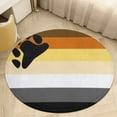 thumbnail image 6 of Bear Brotherhood Pride Flag Round Carpet Circle Rug Outdoor Patio Area Rug Washable Large Area Rugs Hallway Room Decor Fitness Mats, 6 of 8