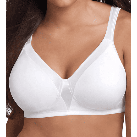 PLAYTEX White 18 Hour Silky Soft Smoothing Wirefree Bra, US 40DDD, UK 40E, NWOT