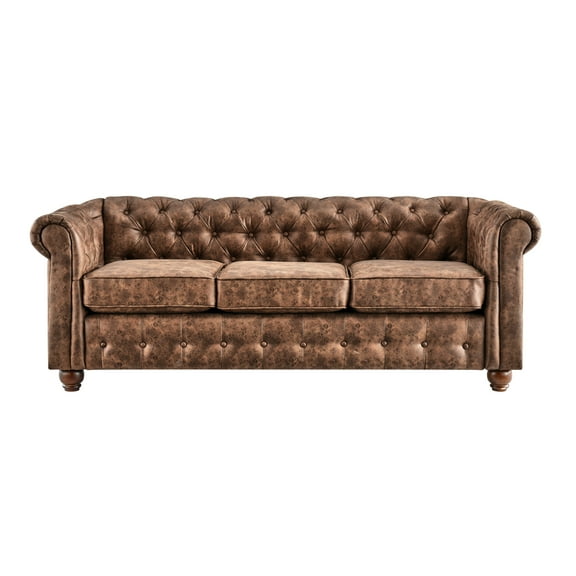 HomeFare Badlands Saddle Brown Loveseat
