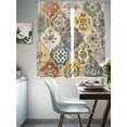 thumbnail image 4 of Vintage Boho Sheer Curtains 63 Inch Length 2 Panels Set, Chic Farmhouse Neutral Morocco Geometric Voile Window Treatment Rod Pocket Curtains Sheers Drapes for Bedroom/Living Room/Kitchen 52x"63"x2, 4 of 7