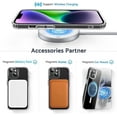thumbnail image 6 of for iPhone 15 Magnetic Case, Built in Magnets Compatible with MagSafe, Clear Hard PC Back Cover + Soft TPU Frame Slim Bumper Case for iPhone 15 （6.1"）,Clear, 6 of 13