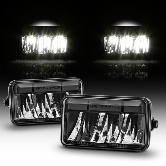 AKKON - For 2015 2016 2017 2018 Ford F150 lightduty Black Housing LED Front Bumper Driving Fog light Set