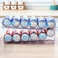 thumbnail image 2 of Pantry Organization and Storage 2-Layer(big) Beverage Holder for Fridge,Rolling Soda Can Organizer for Refrigerator Can Dispenser，Plastic Storage Rack for Fefrigerators, 2 of 10