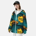 thumbnail image 5 of Kll Happy Halloween Pumpkins Print Men'S Women’s Upf 50+ Sun Protection Outdoor Hoodie Jacket Long Sleeve Fishing Hiking Performance Shirt- Medium, 5 of 8