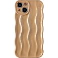 thumbnail image 1 of CHAO Patrón de ondas de agua Marco de ondas rizadas Suave Compatible con funda de iPhone (plata, iPhone 13 Pro Max) Caqui iPhone 13 Pro, 1 of 5