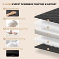 thumbnail image 4 of Japanese Futon Mattress, Floor Mattress Queen Size，Foldable Tatami Sleeping Pad with High Density Foam, Gray, 4 of 8