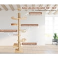 thumbnail image 4 of Ealing Floor to Ceiling Cat Tree, Height Adjustable 7-Tier Tower 98-102", Wooden Pet Tree with 7 Sisal Scratching Post for Indoor Cats-, 4 of 9