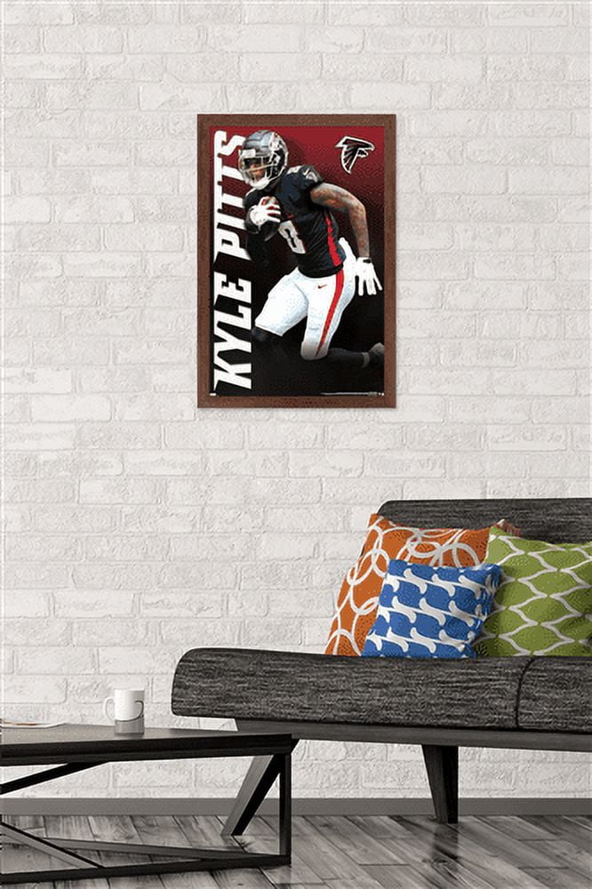 NFL Atlanta Falcons - Kyle Pitts 21 Wall Poster, 14.725" x 22.375", Framed