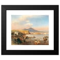 thumbnail image 2 of Oswald Achenbach 14x12 Black Modern Framed Museum Art Print Titled - Sunset in the Bay of Naples, 2 of 5
