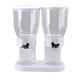thumbnail image 5 of Dispensador de cereales ABS con doble recipiente hermético y giratorio, dispensador de alimentos secos para cocina, color blanco, 5 of 14