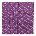 thumbnail image 1 of Bimba Purple Floral & Paradise Whydah Bird Printed Pure Silk Scarf Neck Wrap Summer Hair Bandanas For Women 40 x 40 Inches, 1 of 6