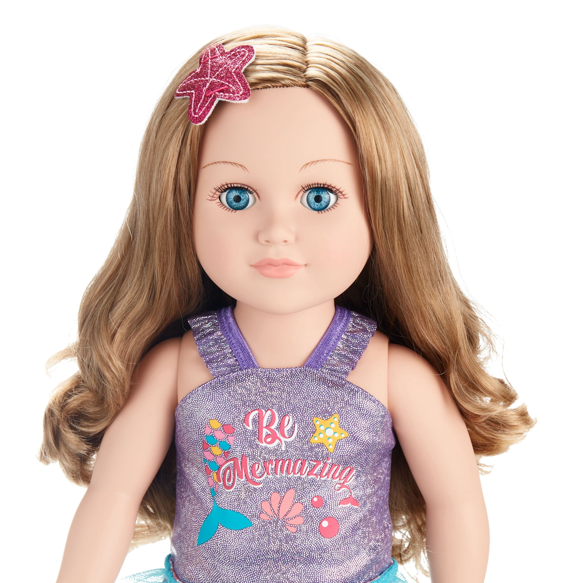 My Life As Poseable Mermaid Explorer 18" Doll, Blonde Hair, Blue Eyes